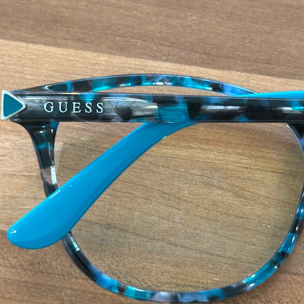 Guess Blue Turquoise Tortoise Black Frames - Picture 4 of 12
